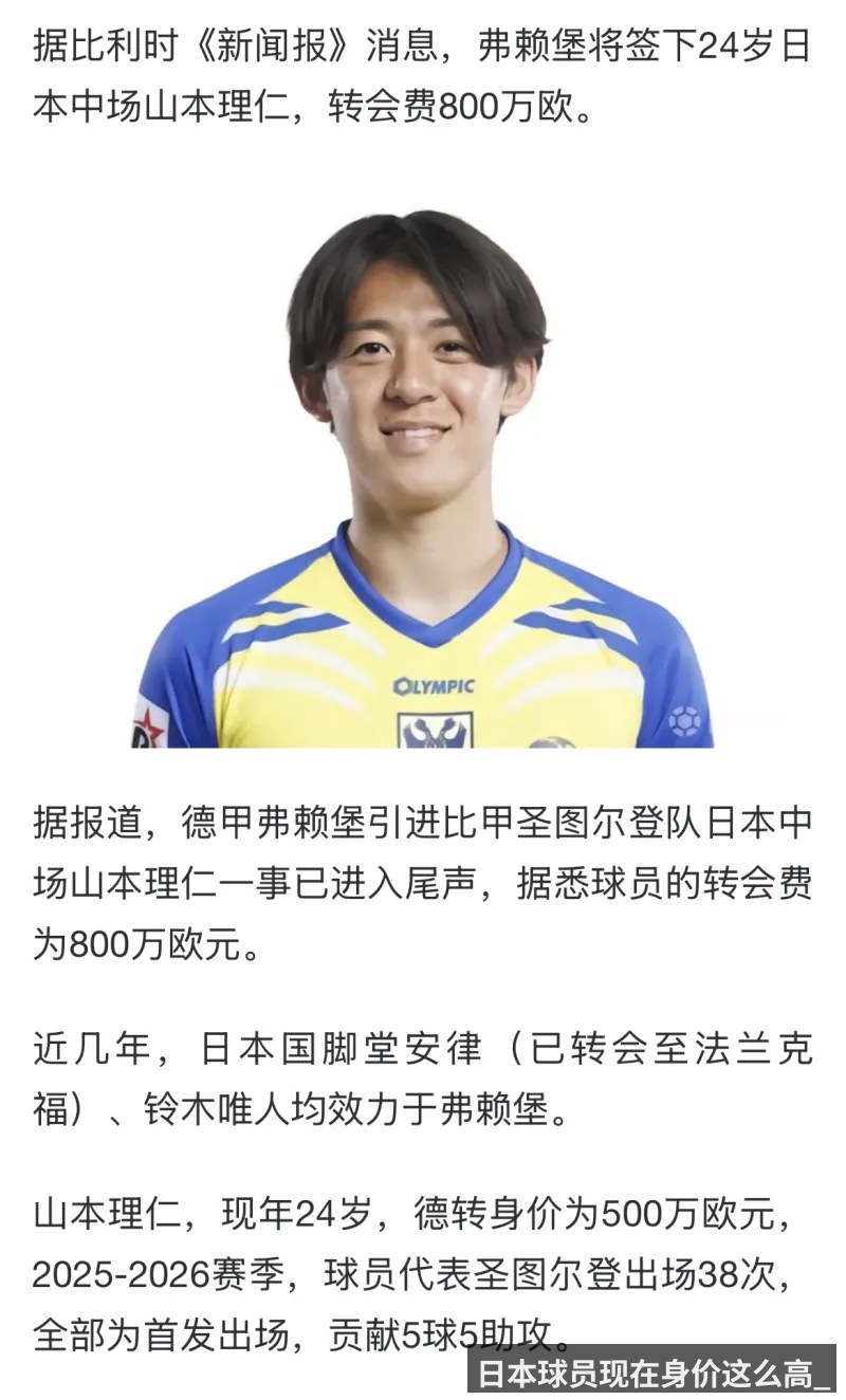 日本球员现在身价这么高_